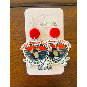 Stranger Things Eddie Munson Fan Club Earrings NEW